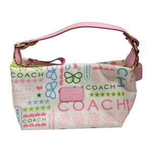 Vintage Coach Y2K Rainbow Butterfly Mini Bag Purse Graffiti Multi Color Vtg